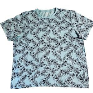 Pale blue tropical pattern T-shirt -Club Room